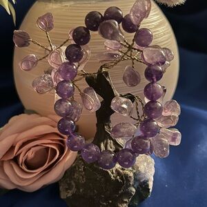 Elegant Amethyst beaded bracelet